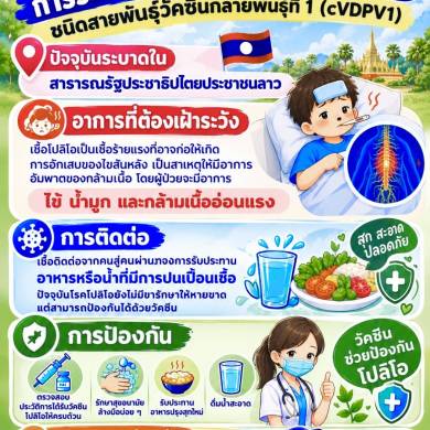  ประกาศแจ้งเตือน : #เฝ้าระวังโรคโปลิโอสายพันธุ์วัคซีนกลายพันธุ์ (VDPV)